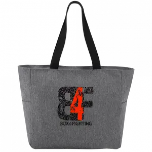 Black Cheetah Zip Tote