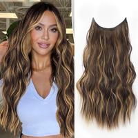 Caramel-colored single hair extension (5 clips)