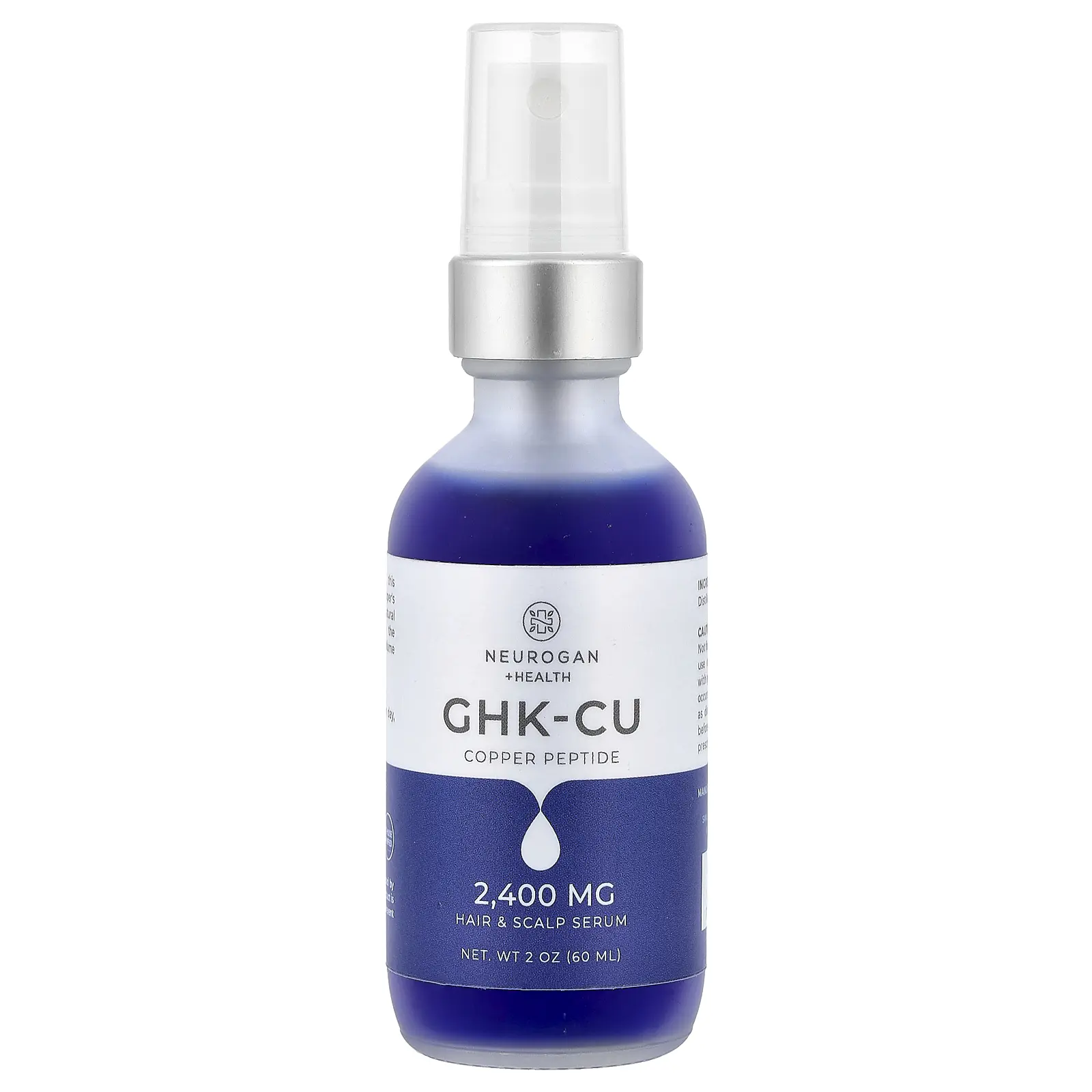 Neurogan Health GHK-CU Copper Peptide, Hair & Scalp Serum, 2 oz (60 ml)