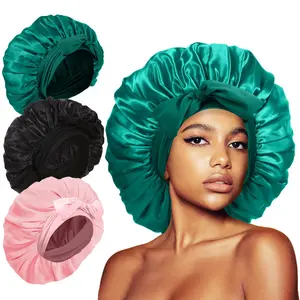 Satin Bonnet Silk Bonnet for Sleeping Silk Sleep Cap Hair Bonnet with Elastic Tie Band for Curly Hair Night Cap TikTokShopBlackFriday