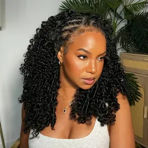 Burmese Curly Half Wig Human Hair Wear Go Glueless Wig 200% Density 3 In 1 Half Wigs For Women Drawstring Seamless Flip Headband Wig Beginner Friendly Burmese Curly With Sparil Ends Human Hair Half Wig