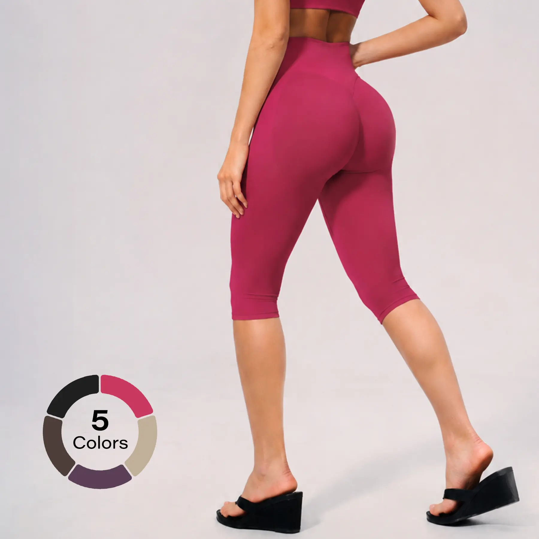 Women's Seamless 7/8 Butt Shaping High Waist Capri Leggings, Viral TikTok Tummy Control Butt Lifting Slim Fit Yoga Pants, Stretchy Compression Workout Fits For Women For Gym Pilates Running Outdoor Fitness, Athletic Leggings