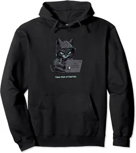 Cool Anonymous Cat Hacker - Hacker Cate Costume For Him/Him Pullover Hoodie - Nafeesaami Shop 21B0CM4SKTXH