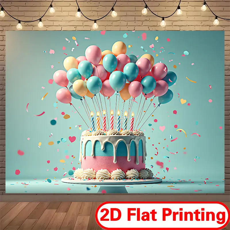 Large Patterned 2D Flat Printing Polyester Banner Backdrop - Decorative Photo Wall Decor, Party Decoration Supplies for Home Theater, Gaming Room