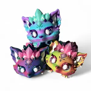 CrystaFox - Gemma -Crystal Fox Fantasy Figurine - 3d printed Collectible