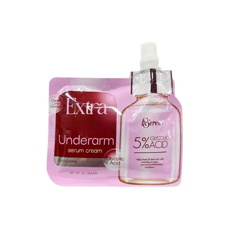 KSerene Extra Underarm Serum Cream with 5% Glycolic Acid – Exfoliating & Skin-Smoothing Formula for Underarms, Elbows, and Knees – Lightweight, Fast-Absorbing, Plant-Based AHA Serum – 30g