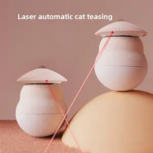 Automatic Rotating Laser Cat Toy - Infrared Interactive Teaser with Wobble Design, Self-Play Boredom Buster for Indoor Cats, Exercise & Hunt Stimulation