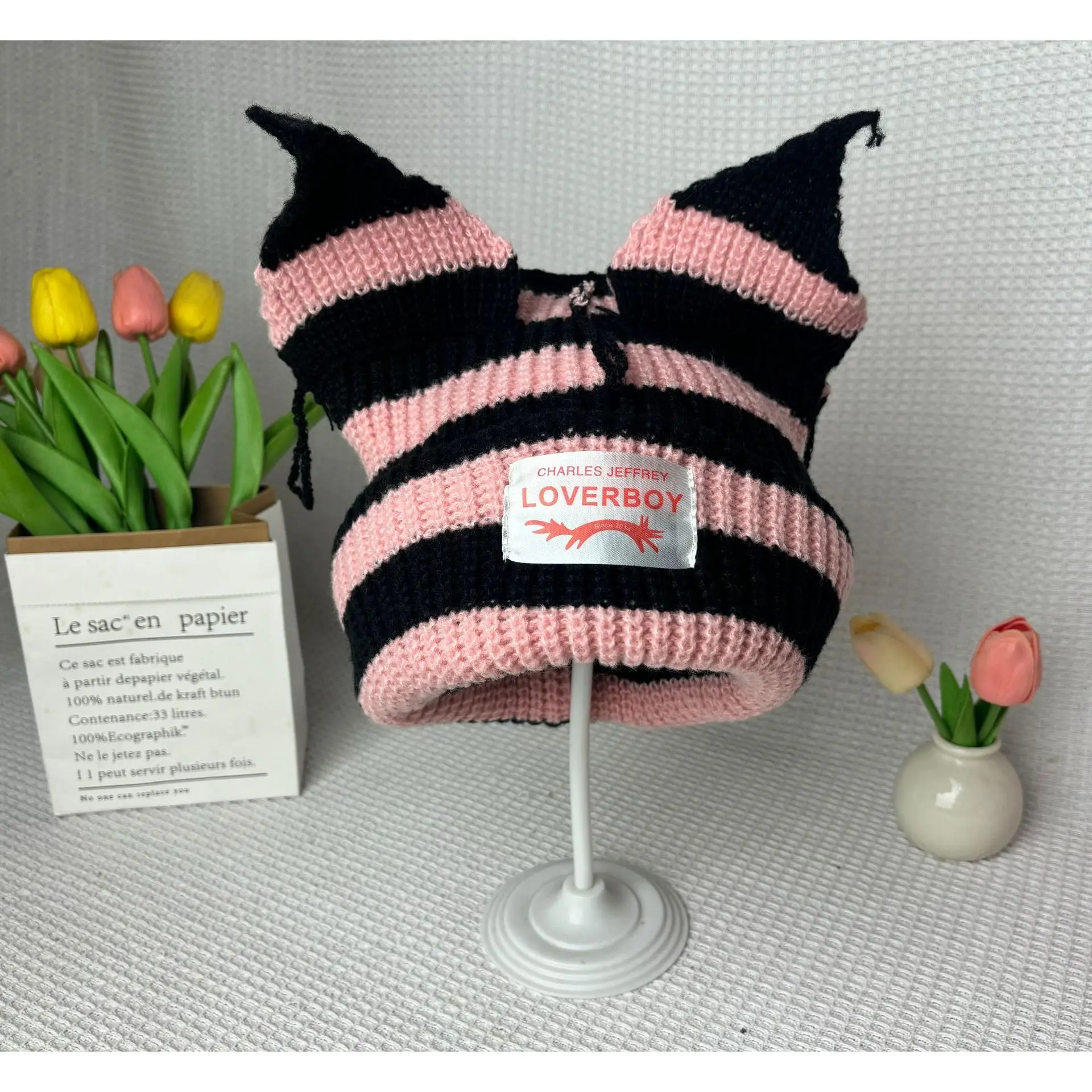 Thick stripes [black + pink]