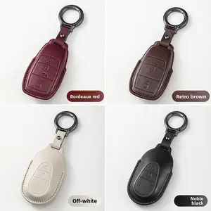 Leather Car Key Case Fashionable Durable, Universal Car Key Cover for Mercedes-Benz E300l, Gle350, C260l, Glb220, A200l, Glc300l