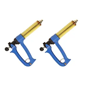 50ml Dose Adjustable Semi-Automatic Syringe, 2-Piece Luer Lock Injector for Accurate Livestock Medication