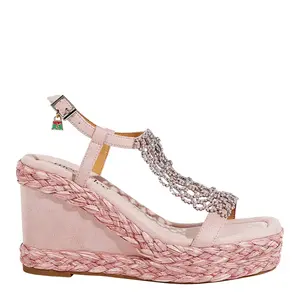 CRYSTAL CHAIN WEDGE SANDAL