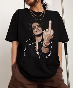 Retro Pop Concert T-Shirt, Unisex Music Fan Gift, Trendy Tee, Middle Finger T-shirt, Tour shirt