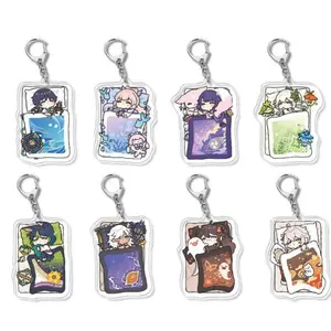 Game Anime Yuan Shen Impact Gorou Tartaglia Arataki Itto Scaramouche Wanderer Sleep Keychain Accessories Key Chain Pendant Gifts
