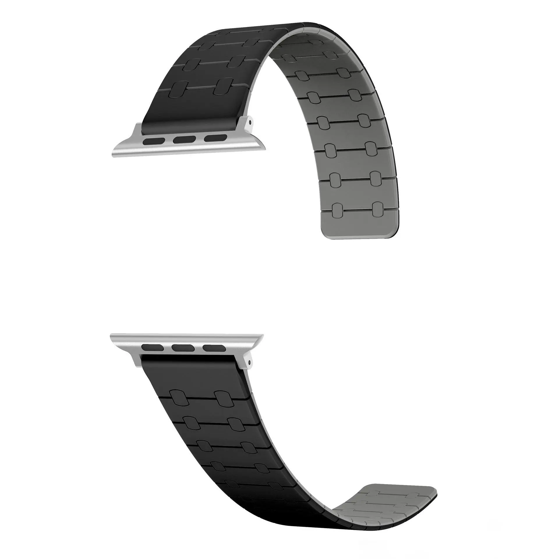 Adjustable Magnet Snap Silicone Loop Watch Strap, Compatible with Apple Watch (38mm to 49mm Sizes), Wearable Accessory for Smart Devices, Watch Straps, Magnetic