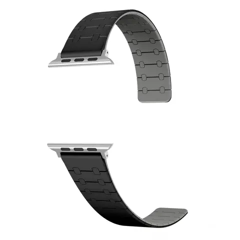 Magnetic Adjustable Soft Silicone Loop Smart Watch Strap - Lightweight, Waterproof, 38mm-49mm Compatible, 6.89in-9.84in Fit, Sports, Tech Meets Fashion, Unisex Casual Accessory, Watch Not Included