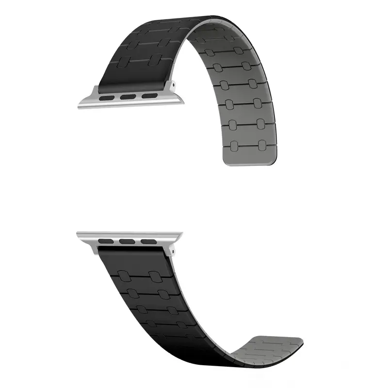 Magnetic Adjustable Soft Silicone Loop Smart Watch Strap - Lightweight, Waterproof, 38mm-49mm Compatible, 6.89in-9.84in Fit, Sports, Tech Meets Fashion, Unisex Casual Accessory, Watch Not Included