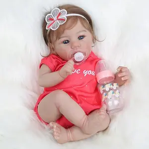 [WOOROY] Realistic Reborn Baby Dolls - 18 In Lifelike Newborn Baby Girl, Real Baby with Soft Weighted Cloth Body, Birthday & Christmas Girl Gift 2025 for Kids Age 3+