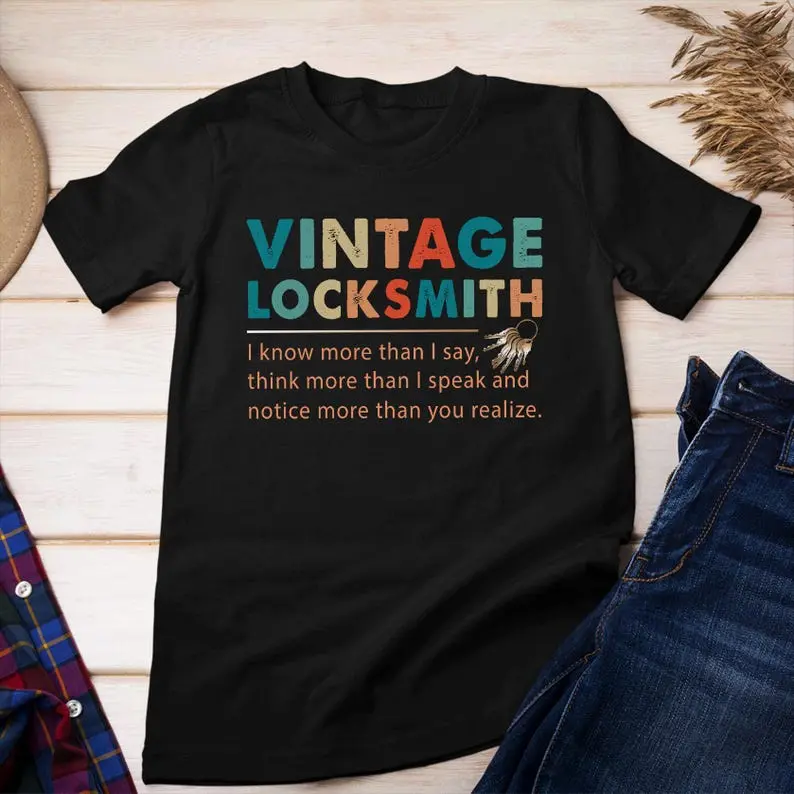 Vintage Locksmith Shirt - Gift Tee, Hoodie & Long Sleeve