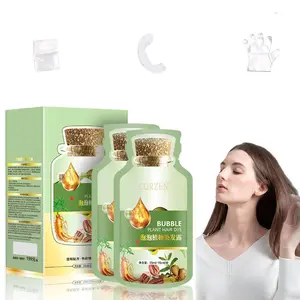 Herbal Mild Haircare Natural Botanical Bubble Hair Dye, 20ML, 10-Pack/Box (Chestnut Brown, Plant-Based)