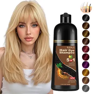 Blonde Brown Hair Color Shampoo 5 in 1 for All Hair Types-Instant Golden Brown Hair Dye Shampoo For Women And Men,Hair Colors in 10-15 mins, 16.9 Fl Oz/6.76 Fl Oz