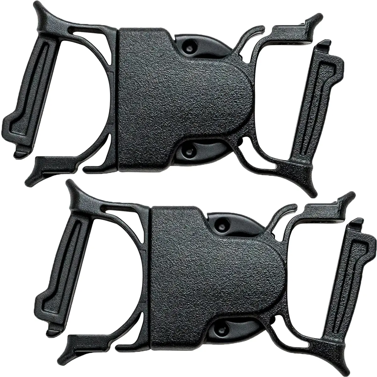 Gear Aid Dual Snap Plastic Bar Buckle, 2-Pack No-Sew Quick Snap Replacement for 1" Webbing Loops on Dry Bags & Outdoor Gear, Fits 1", Two Pack