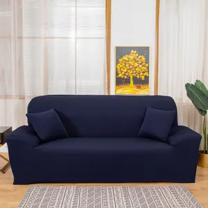 Milk Silk Solid Elastic Sofa Cover, Dust-Proof Sofa Protector, Suitable for Living Room Home Decor, 1-Piece Set.