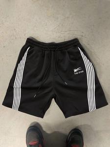 unisex letter graphic track shorts, regular fit casual street comfy breathable shorts for summer, unisex bottoms for daily wear