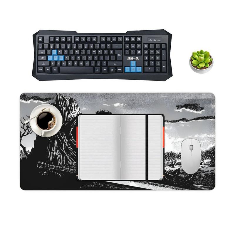 Black And White Anime Guts Mouse Pad for Gaming and Office Use High-Quality Design Durable Material Enhances Productivity and Precision