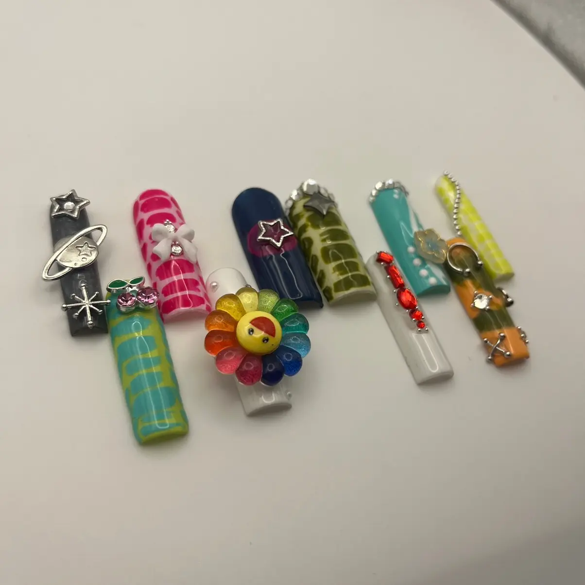 Y2K junk Press on nails