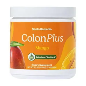 Santo Remedio Colon Plus Detoxifying Fiber Blend with Psyllium Seed Husk, Mango, 1 Container
