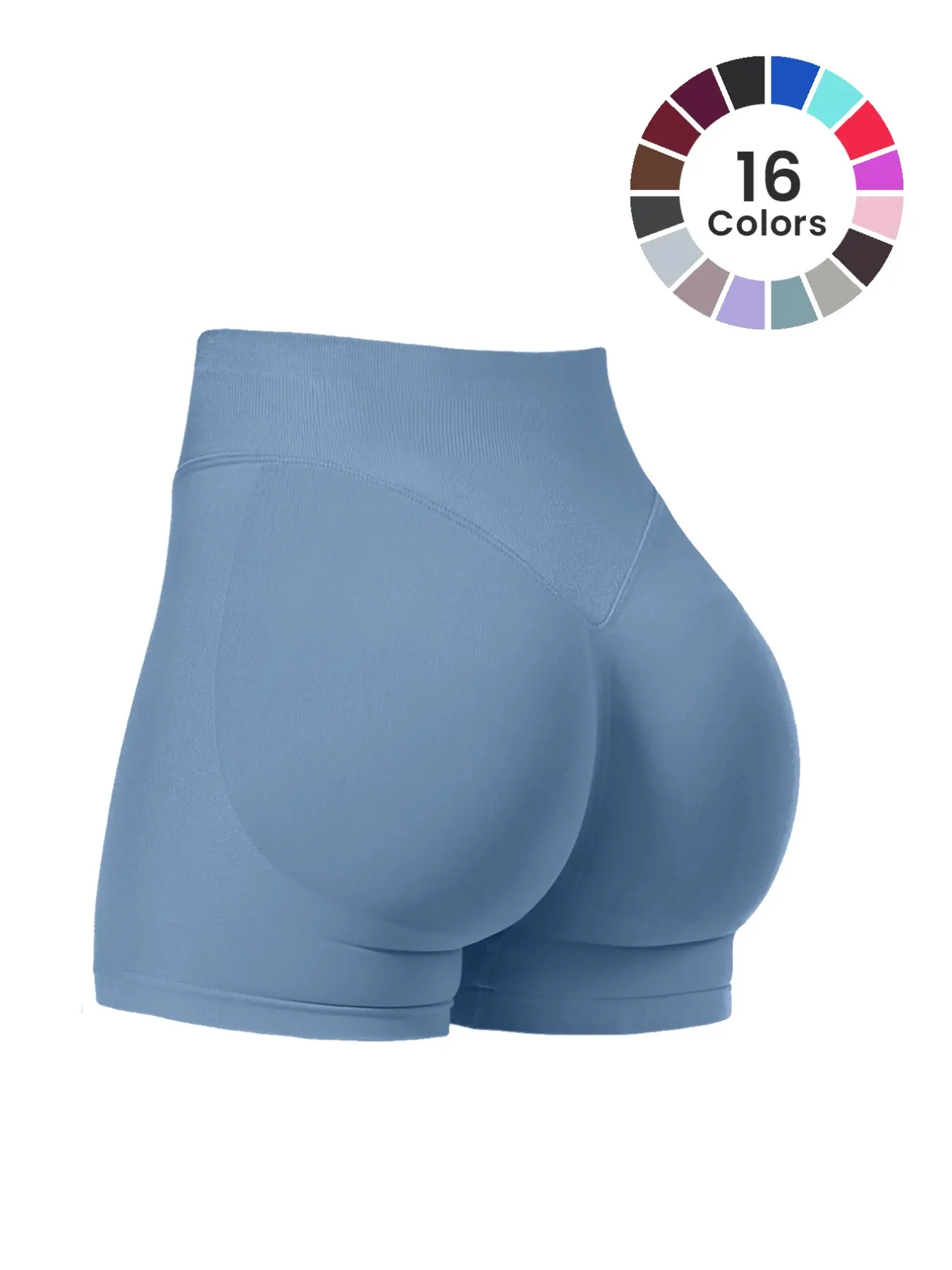 Women's Seamless Lift Shaping Fitness Shorts, High Waist Shorts, Comfortable Gym Wear, Enhance Flexibility, Perfect Fit for Workout & Sports Clothing, Solid Seamless Shorts
