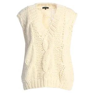 Ivory Mari Cable Knit Vest