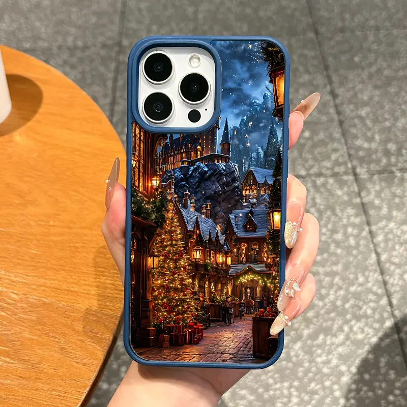 Magnetic TPU Cellphone Case & Cover - MagSafe-Ready, Wizarding World Christmas Aesthetic, Multi-Model for iPhone 11/12/13/14/15/16/17 Pro Max, Protection-Focused, Shockproof, Anti-Fall, Waterproof, Lightweight, Stylish Electronic Accessory