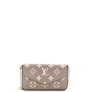 Pre-owned Louis Vuitton material Messenger Bags Felicie Pochette Bicolor Monogram Empreinte Giant by Rebag