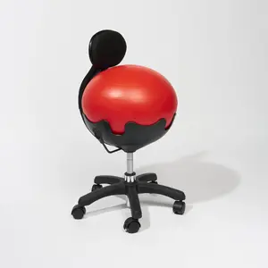 Ball Chair with Manufacturer Warranty Red and Black Design Ergonomic Chair Feature