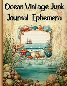 Ocean Vintage Junk Journal Ephemera: Single-sided decorative paper for junk journaling , scrapbooking, decoupage, card making, and mixed media of authentic cuts out and collage material.
