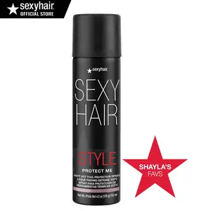 SexyHair Protect Me Heat Protection Spray 4.2 oz | Up to 450°F | Less Breakage | Light Hold & Shine | Humidity Protection | For All Hair Types