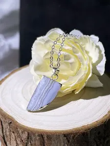 Natural Blue Lace Agate Necklace , Crystal Stone Necklace（Randomly Selected for Shipping, You Can Join Our Live Stream to Pick）