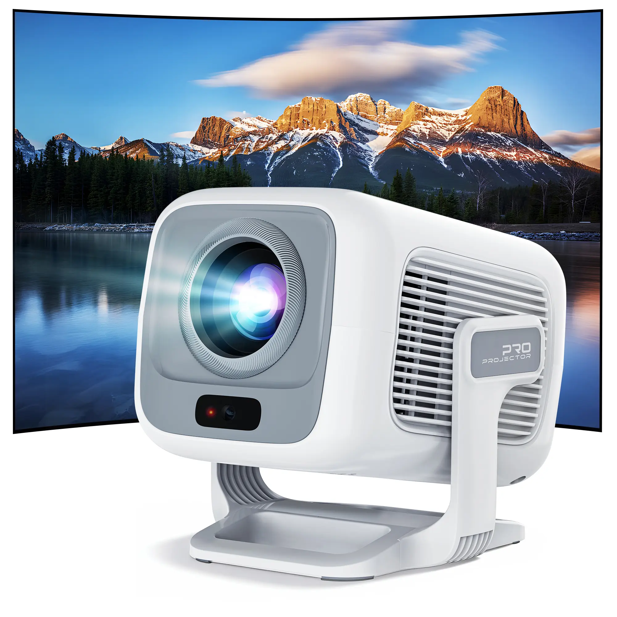 X3 1080P Smart Mini Projector with WiFi 6 Bluetooth 5.4, Full HD 4K Support Auto Focus&Keystone,Built-in Apps Android TV OS,Stereo Speakers,Portable Movie Projector for iPhone Home Outdoor