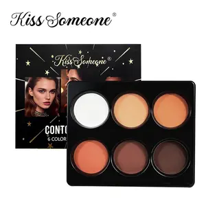 Matte 6 Color Timing Makeup Palette, Powder Contour Palette, Cosmetics Contour and Highlighting, Light to Medium, Vegan & Cruelty-Free