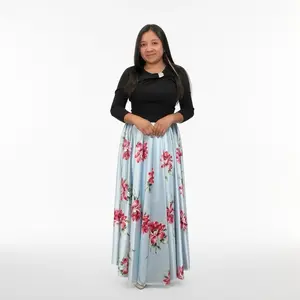 Elegant Floral Maxi with Long Sleeves and Floral Pattern for Women