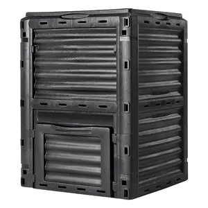 【Summervibes】VEVOR Garden Compost Bin 80 Gal, BPA Free Composter, Large Capacity Outdoor Composting Bin with Top Lid and Bottom Door, Easy Assembling, Lightweight, Fast Creation of Fertile Soil
