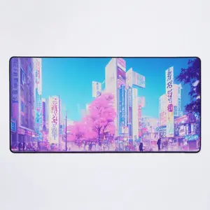 Clouds over Shibuya Tokyo Pastel  Vaporwave Mouse Pad - Desk Mat