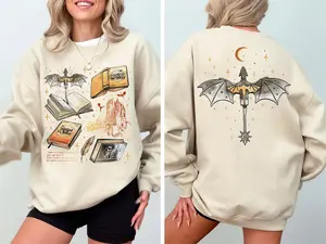 Fourth Wing Series 2 Sides Sweatshirt, Basgiath War Shirt, Onyx Storm Sweatshirt, Fantasy Reader Tee I Will Save Him, Bookish Shirt, Booktok Sweater