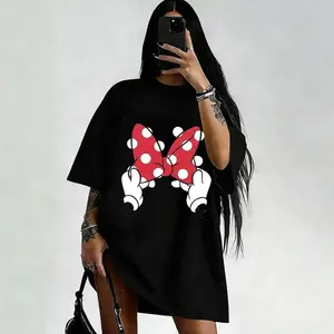 #Minnie Coquette Bow Graphic T Shirt Women Man Short Sleeve Tee Summer 2026 Y2k Casual Tops Cartoon Print Magic Kingdom Clothes, Graphic shirt, Gift Birthday