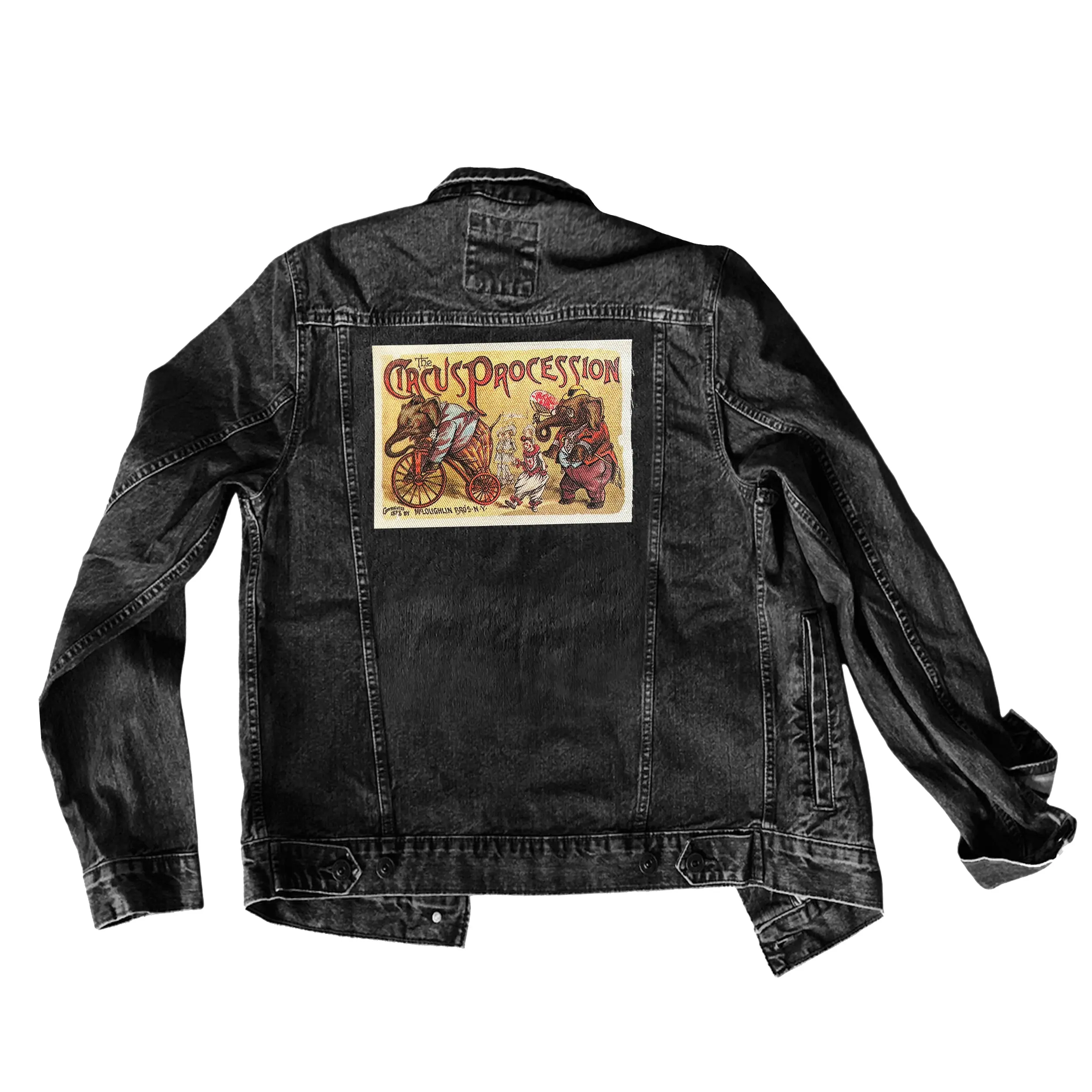 Large Vintage Circus Sew-On Jacket Back Patch