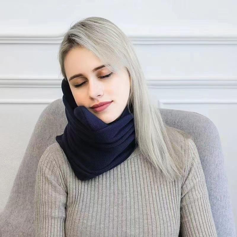 Orthopedic Neck Pillow for Neck Pain Relief, Breathable Comfortable Travel Pillow with Washable Cover - Ideal for Airplane, Car, Train & Home Use