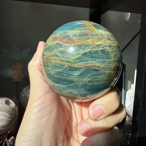 Large Blue onyx crystal sphere