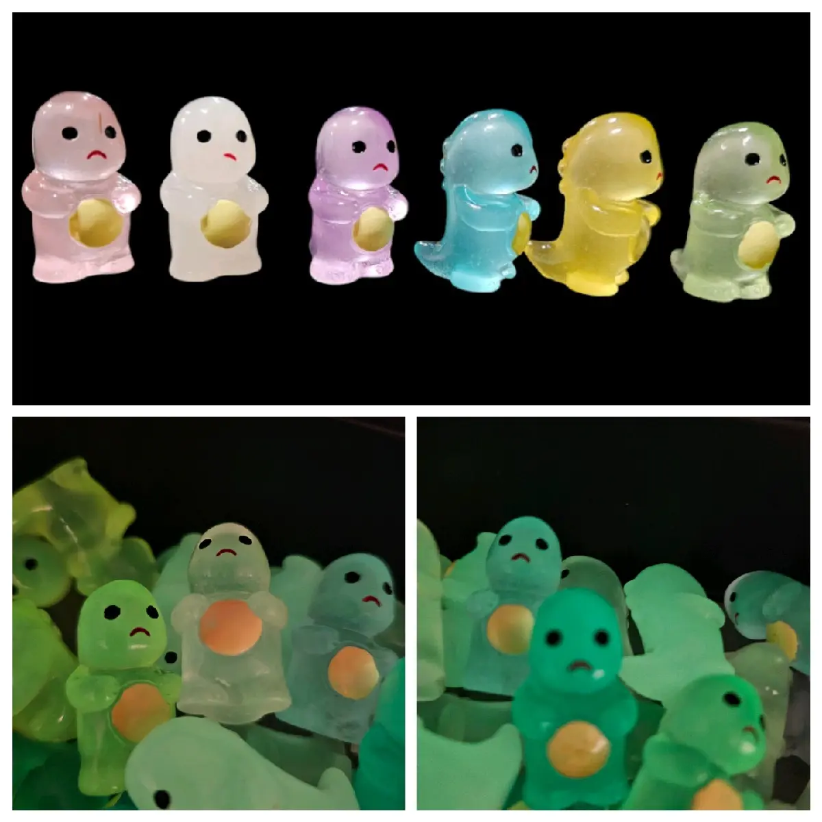 Dino Dino Louminous Charms for Figurines or DIY Projects - Pack of 10