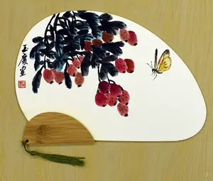 Hand-Painted Chinese Ink Fan | “Rui Long” Auspicious Prosperity | Double-Sided Art Gift